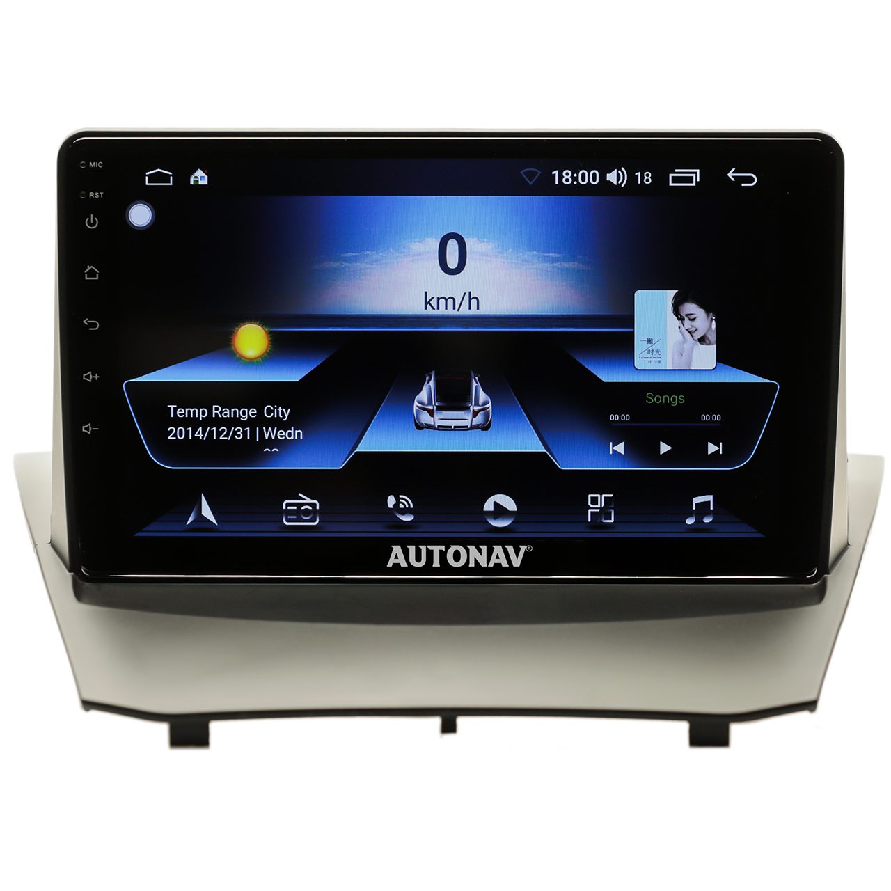 Navigatie AUTONAV Android GPS Dedicata Ford Fiesta 2009-2016, Model Classic, Memorie 64GB Stocare, 2GB DDR3 RAM, Display 9″ Full-Touch, WiFi, 2 x USB, Bluetooth, Quad-Core 4 * 1.3GHz, 4 * 50W Audio
