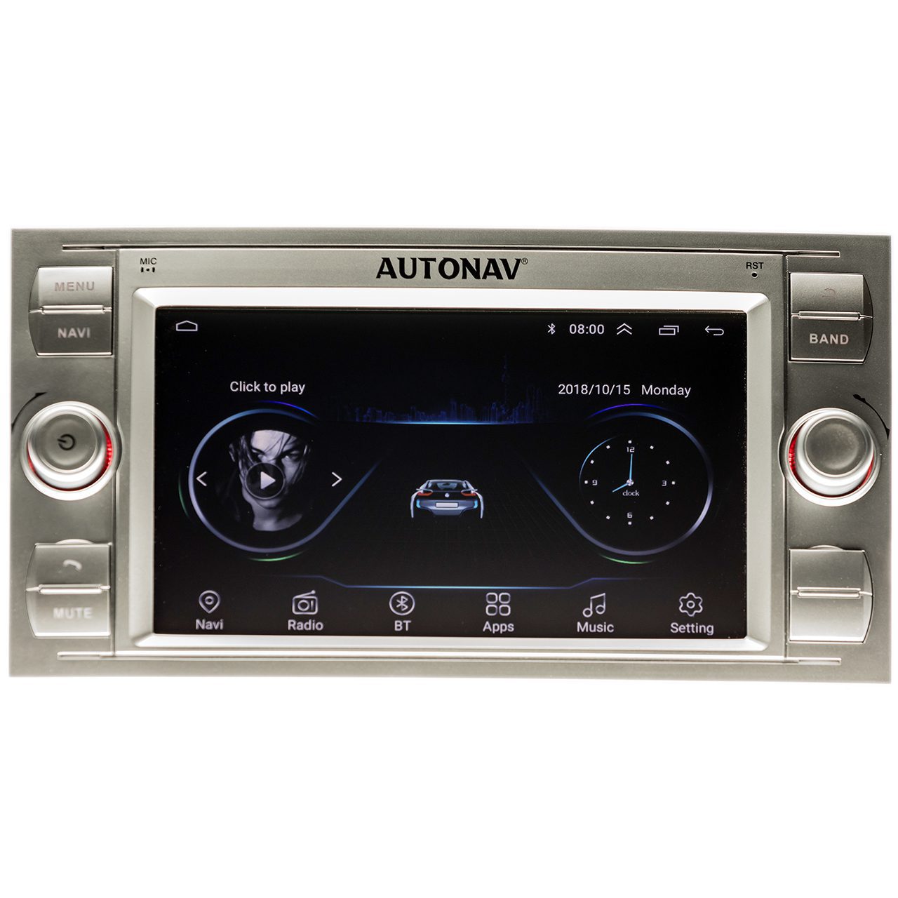 Navigatie AUTONAV Android GPS Dedicata Ford Focus 2/ C-MAX/ S-MAX/ Galaxy/ Fusion/ Fiesta/ Kuga, 64GB Stocare, 2GB DDR3 RAM, Display 7″, WiFi, 2 x USB, Bluetooth, Quad-Core 4 x 1.8GHz, 4 x 50W Audio