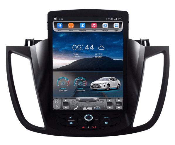 Navigatie AUTONAV Android GPS Dedicata Ford Kuga 2 Dupa 2012 si C-Max 2011-2019 Stil Tesla, 128GB Stocare, 6GB DDR3 RAM, Display Vertical Stil Tesla 10″, WiFi, 2 x USB, Bluetooth, 4G, Octa-Core 8 x 2.0GHz, 4 x 50W Audio