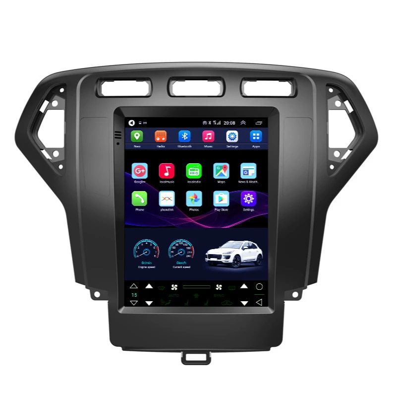 Navigatie AUTONAV Android GPS Dedicata Ford Mondeo 2007-2010 Stil Tesla Negru, Memorie 64GB Stocare, 2GB DDR3 RAM, Display Vertical Stil Tesla Negru 10" Full-Touch, WiFi, 2 x USB, Bluetooth, Quad-Core 4 * 1.8GHz, 4 * 50W Audio