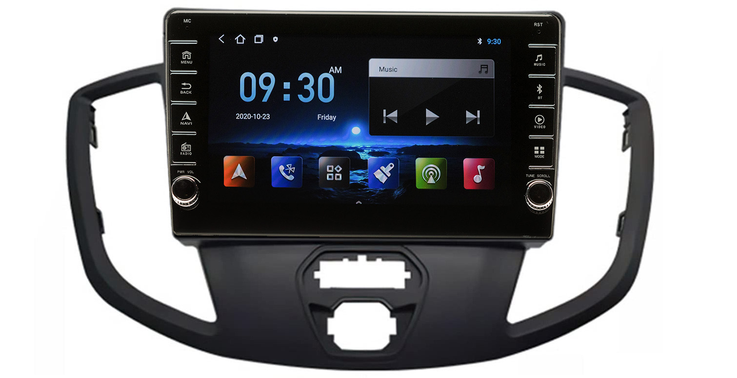 Navigatie AUTONAV Android GPS Dedicata Ford Transit Custom Turneo 2012-2018 Tip 2, Model PRO Memorie 64GB Stocare, 2GB DDR3 RAM, Display 8″ Full-Touch, WiFi, 2 x USB, Bluetooth, Quad-Core 4 * 1.3GHz, 4 * 50W Audio