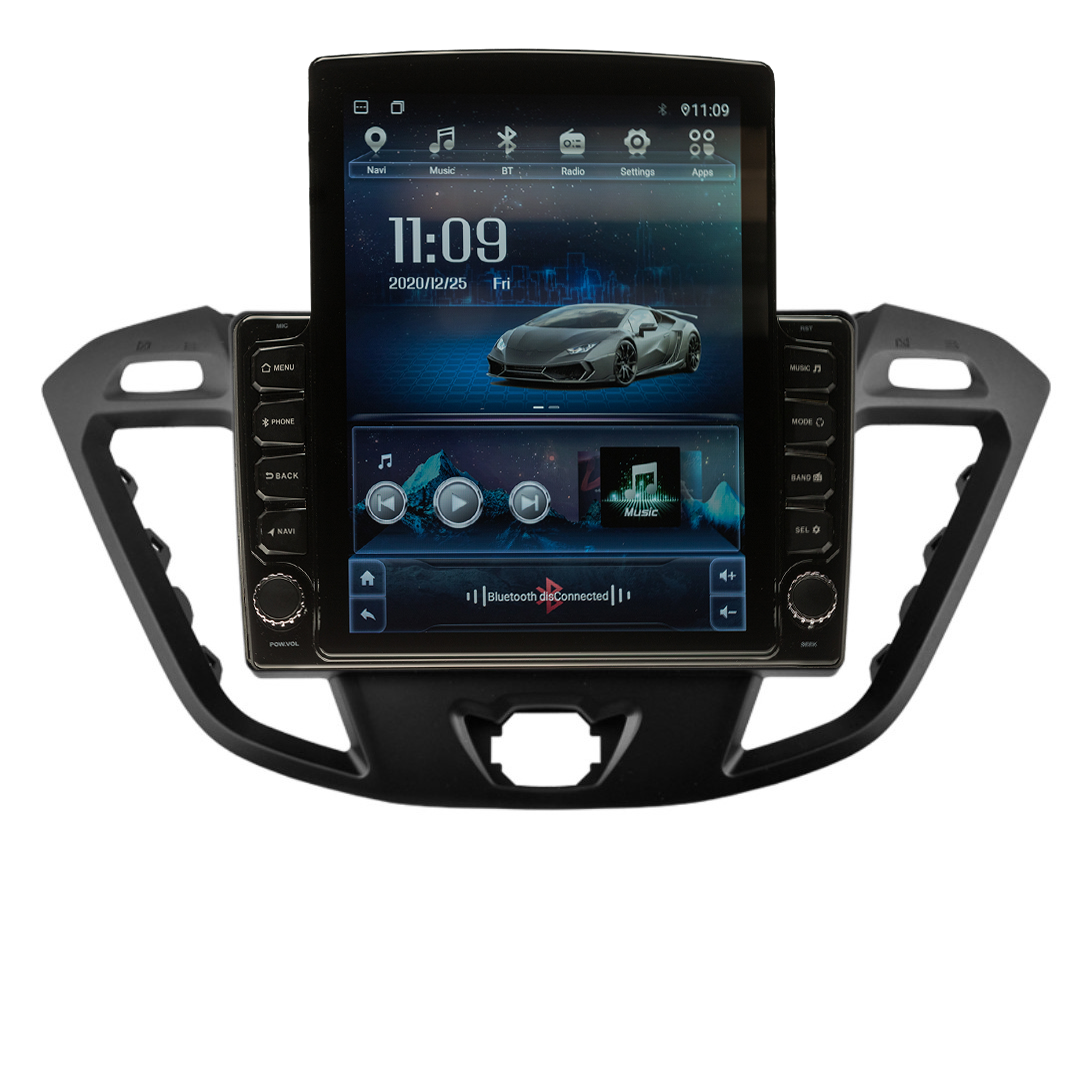 Navigatie AUTONAV ECO Android GPS Dedicata Ford Transit Custom Turneo 2012-2018 Tip 1, Model XPERT Memorie 16GB Stocare, 1GB DDR3 RAM, Display Vertical Stil Tesla 10″ Full-Touch, WiFi, 2 x USB, Bluetooth, Quad-Core 4 * 1.3GHz, 4 * 50W Audio