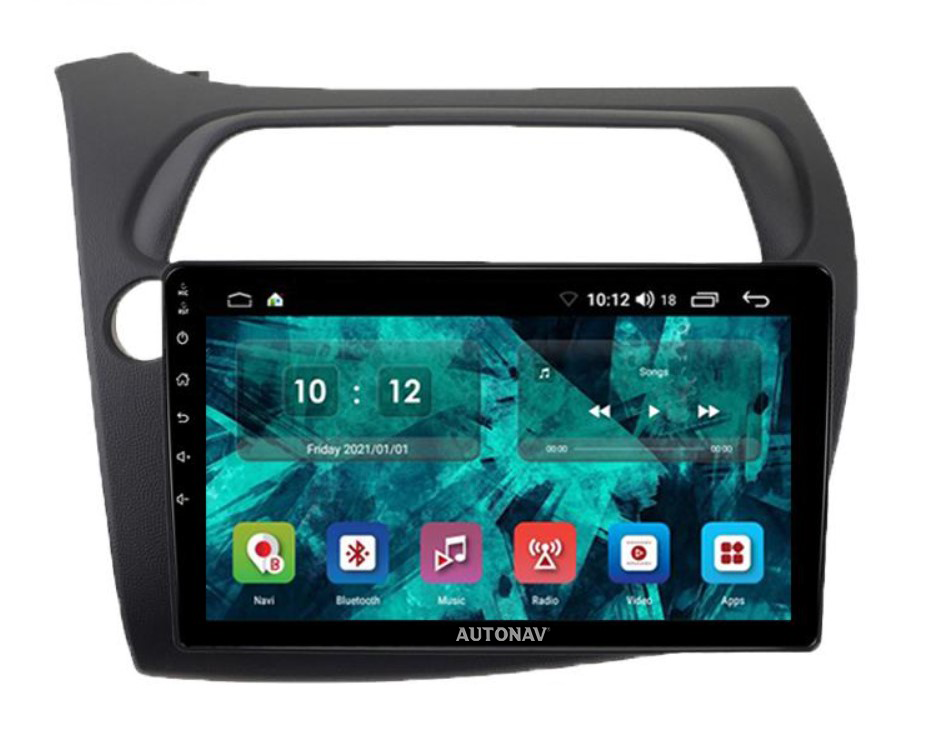 Navigatie AUTONAV Android GPS Dedicata Honda Civic Hatchback 2005-2011, Model Classic, Memorie 256GB Stocare, 12GB DDR3 RAM, Display 9″ Full-Touch, WiFi, 2 x USB, Bluetooth, 4G, Octa-Core 8 * 2.0GHz, 4 * 50W Audio