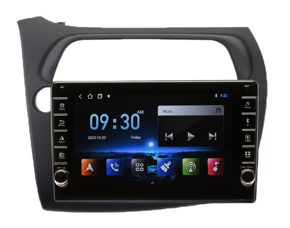 Navigatie AUTONAV Android GPS Dedicata Honda Civic Hatchback 2005-2011, Model PRO Memorie 64GB Stocare, 4GB DDR3 RAM, Display 8″ Full-Touch, WiFi, 2 x USB, Bluetooth, 4G, Octa-Core 8 * 2.0GHz, 4 * 50W Audio