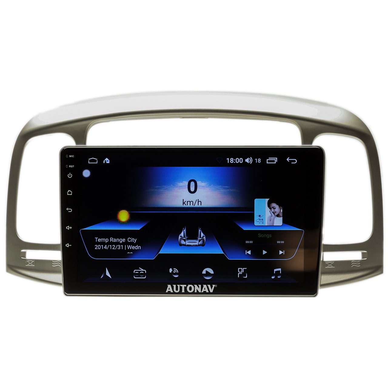 Navigatie AUTONAV Android GPS Dedicata Hyundai Accent 2005-2011, Model Classic, Memorie 64GB Stocare, 2GB DDR3 RAM, Display 9″ Full-Touch, WiFi, 2 x USB, Bluetooth, Quad-Core 4 * 1.3GHz, 4 * 50W Audio