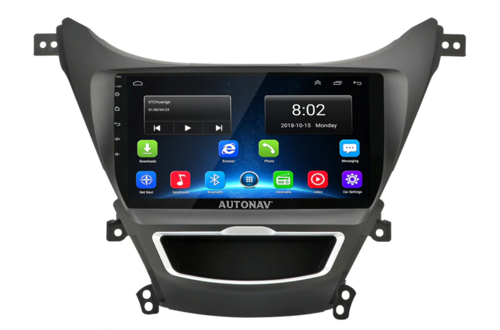 Navigatie AUTONAV Android GPS Dedicata Hyundai Elantra 2013-2015, Model Classic, Memorie 128GB Stocare, 6GB DDR3 RAM, Display 9″ Full-Touch, WiFi, 2 x USB, Bluetooth, 4G, Octa-Core 8 * 2.0GHz, 4 * 50W Audio