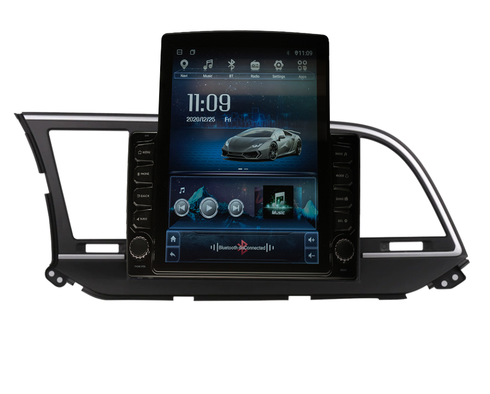 Navigatie AUTONAV Android GPS Dedicata Hyundai Elantra Dupa 2015, Model XPERT Memorie 256GB Stocare, 12GB DDR3 RAM, Display Vertical Stil Tesla 10″ Full-Touch, WiFi, 2 x USB, Bluetooth, 4G, Octa-Core 8 * 2.0GHz, 4 * 50W Audio