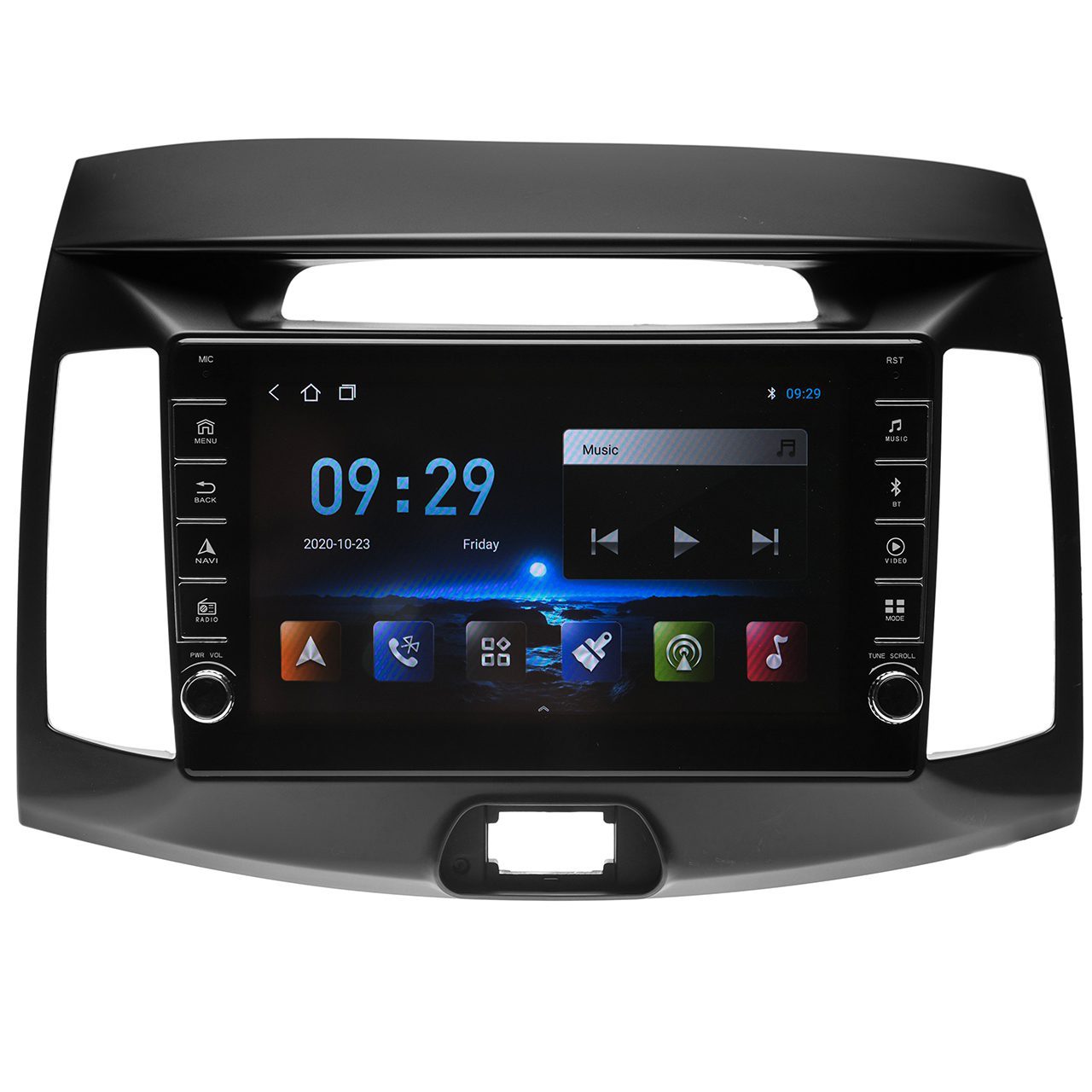 Navigatie AUTONAV Android GPS Dedicata Hyundai Elantra 2006-2010, Model PRO Memorie 64GB Stocare, 2GB DDR3 RAM, Butoane Laterale Si Regulator Volum, Display 8″ Full-Touch, WiFi, 2 x USB, Bluetooth, Quad-Core 4 * 1.3GHz, 4 * 50W Audio