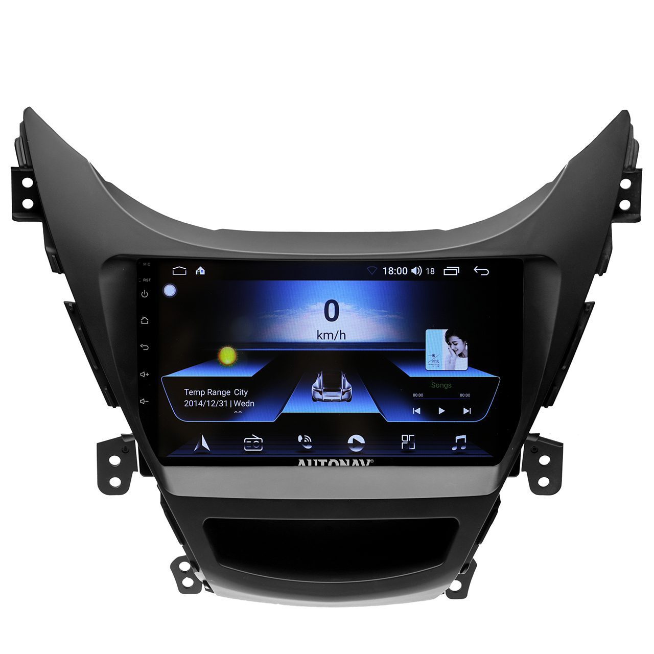 Navigatie AUTONAV Android GPS Dedicata Hyundai Elantra 2010-2013 (MD/UD), Model Classic, Memorie 256GB Stocare, 12GB DDR3 RAM, Display 9″ Full-Touch, WiFi, 2 x USB, Bluetooth, 4G, Octa-Core 8 * 2.0GHz, 4 * 50W Audio