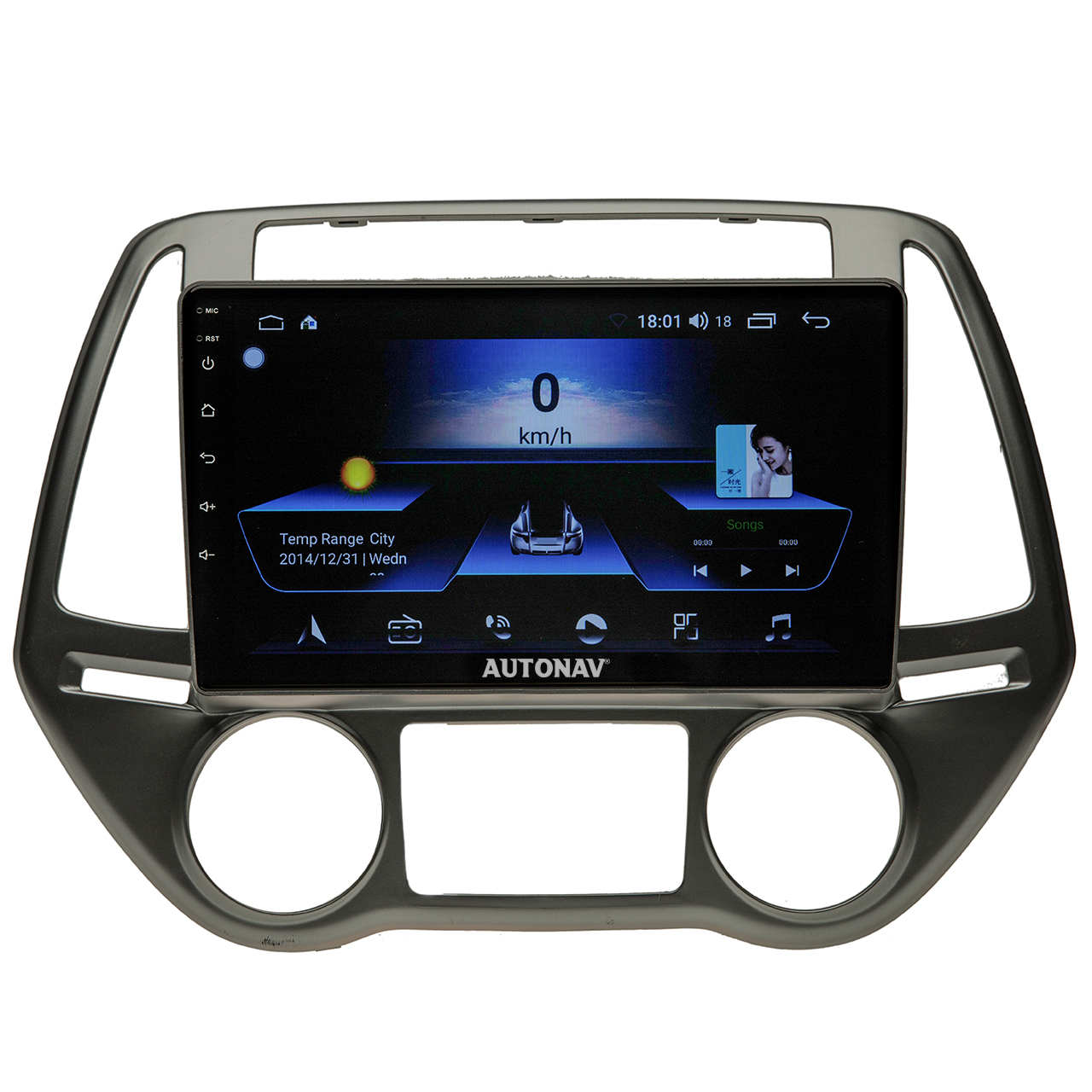 Navigatie AUTONAV Android GPS Dedicata Hyundai i20 2008-2014, Model Classic, Memorie 256GB Stocare, 12GB DDR3 RAM, Display 9″ Full-Touch, WiFi, 2 x USB, Bluetooth, 4G, Octa-Core 8 * 2.0GHz, 4 * 50W Audio