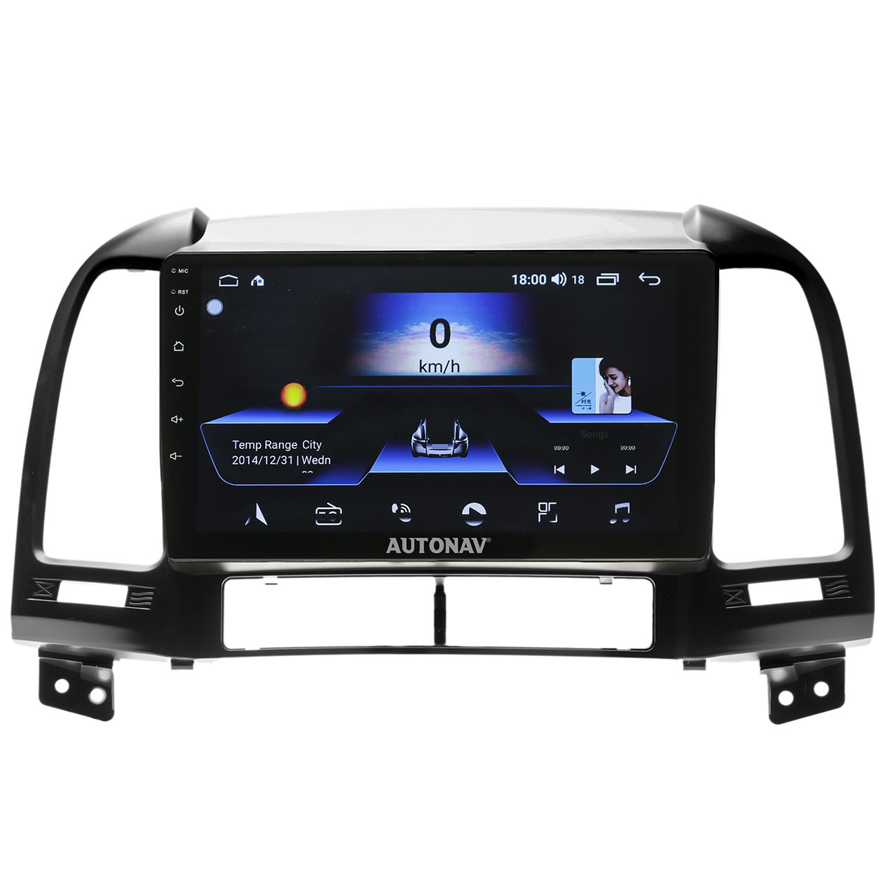 Navigatie AUTONAV Android GPS Dedicata Hyundai Santa Fe 2006-2012, Model Classic, Memorie 64GB Stocare, 4GB DDR3 RAM, Display 9″ Full-Touch, WiFi, 2 x USB, Bluetooth, 4G, Octa-Core 8 * 2.0GHz, 4 * 50W Audio