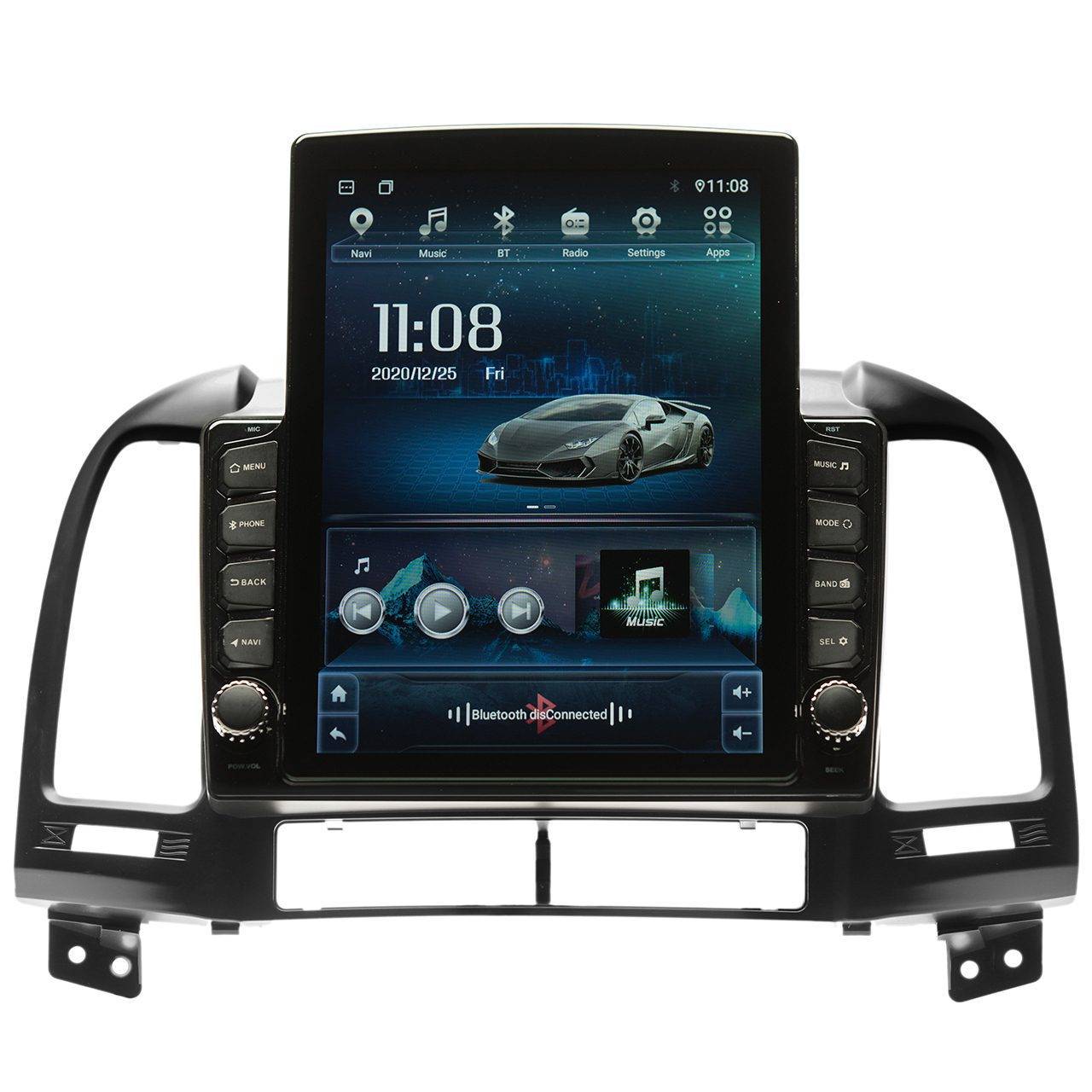 Navigatie AUTONAV Android GPS Dedicata Hyundai Santa Fe 2006-2012, Model XPERT Memorie 64GB Stocare, 4GB DDR3 RAM, Display Vertical Stil Tesla 10″ Full-Touch, WiFi, 2 x USB, Bluetooth, 4G, Octa-Core 8 * 2.0GHz, 4 * 50W Audio