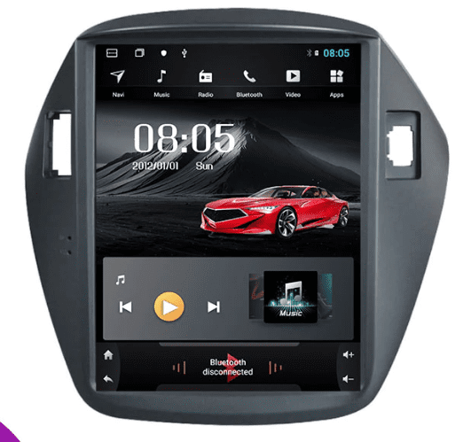 Navigatie AUTONAV Android GPS Dedicata Hyundai Tucson ix35 2009-2015 Stil Tesla, 64GB Stocare, 4GB DDR3 RAM, Display Vertical Stil Tesla 10″ , WiFi, 2 x USB, Bluetooth, 4G, Octa-Core 8 x 2.0GHz, 4 x 50W Audio