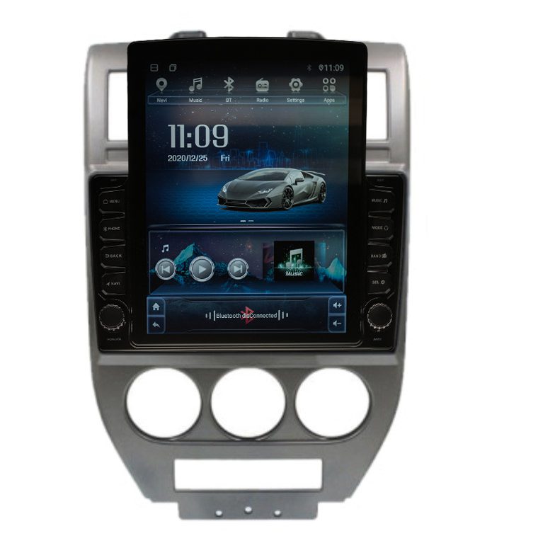 Navigatie AUTONAV ECO Android GPS Dedicata Jeep Compass 2006-2011, Model XPERT Memorie 16GB Stocare, 1GB DDR3 RAM, Display Vertical Stil Tesla 10″ Full-Touch, WiFi, 2 x USB, Bluetooth, Quad-Core 4 * 1.3GHz, 4 * 50W Audio