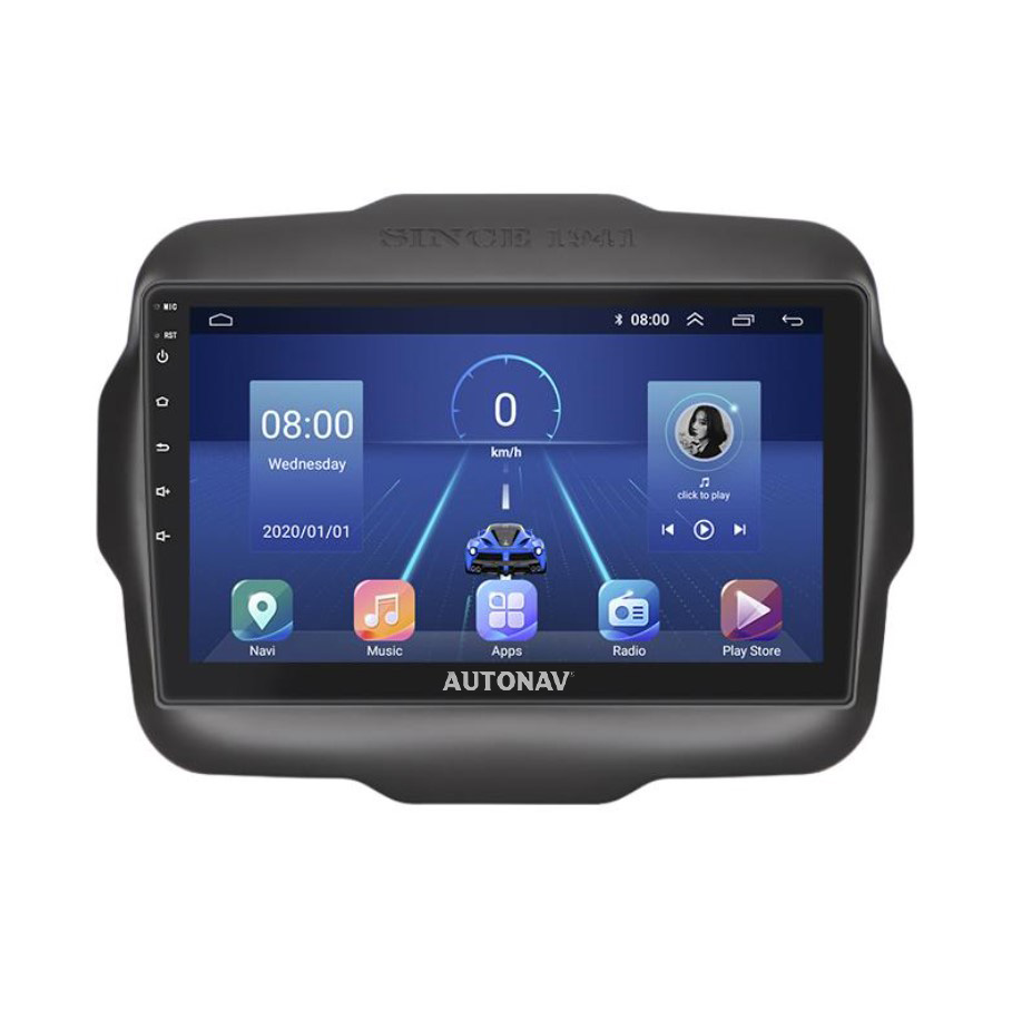 Navigatie AUTONAV Android GPS Dedicata Jeep Renegade 2016-2020, Model Classic, Memorie 64GB Stocare, 2GB DDR3 RAM, Display 9″ Full-Touch, WiFi, 2 x USB, Bluetooth, Quad-Core 4 * 1.3GHz, 4 * 50W Audio