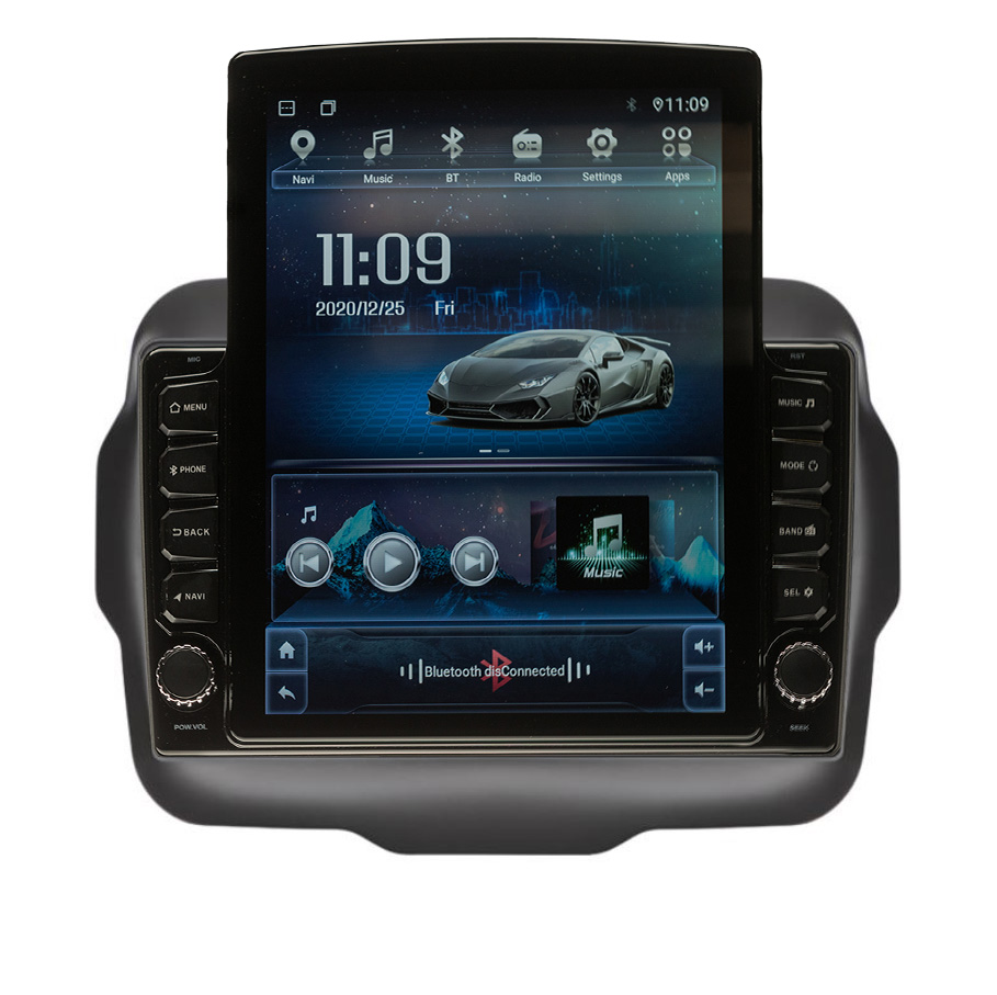 Navigatie AUTONAV ECO Android GPS Dedicata Jeep Renegade 2016-2020, Model XPERT Memorie 16GB Stocare, 1GB DDR3 RAM, Display Vertical Stil Tesla 10″ Full-Touch, WiFi, 2 x USB, Bluetooth, Quad-Core 4 * 1.3GHz, 4 * 50W Audio
