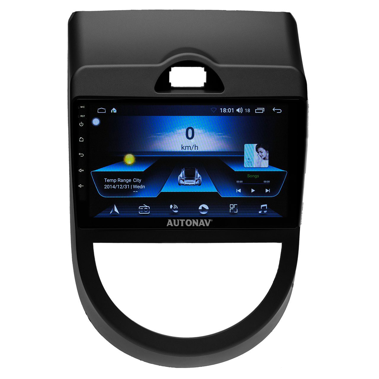 Navigatie AUTONAV Android GPS Dedicata Kia Soul 2008-2014, Model Classic, Memorie 64GB Stocare, 4GB DDR3 RAM, Display 9″ Full-Touch, WiFi, 2 x USB, Bluetooth, 4G, Octa-Core 8 * 2.0GHz, 4 * 50W Audio
