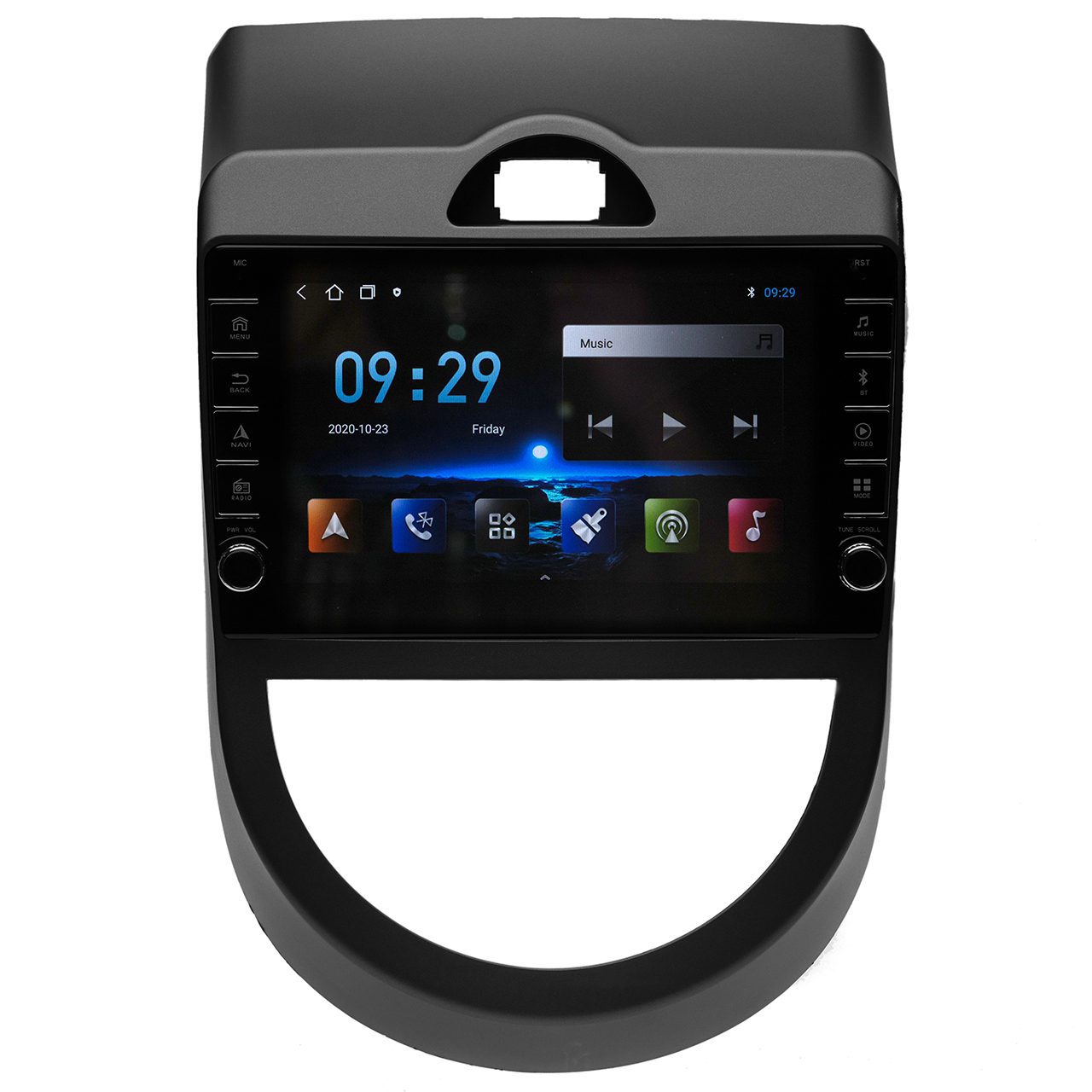Navigatie AUTONAV Android GPS Dedicata Kia Soul 2008-2014, Model PRO Memorie 128GB Stocare, 6GB DDR3 RAM, Butoane Laterale Si Regulator Volum, Display 8″ Full-Touch, WiFi, 2 x USB, Bluetooth, 4G, Octa-Core 8 * 2.0GHz, 4 * 50W Audio