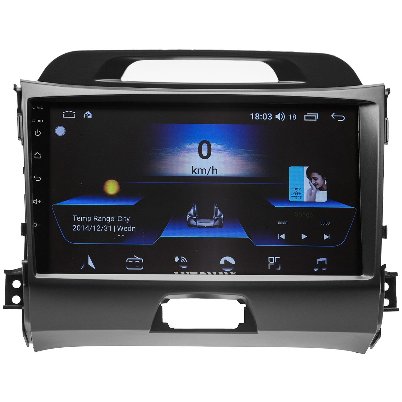 Navigatie AUTONAV Android GPS Dedicata Kia Sportage 2010-2015, Model Classic, Memorie 256GB Stocare, 12GB DDR3 RAM, Display 9″ Full-Touch, WiFi, 2 x USB, Bluetooth, 4G, Octa-Core 8 * 2.0GHz, 4 * 50W Audio