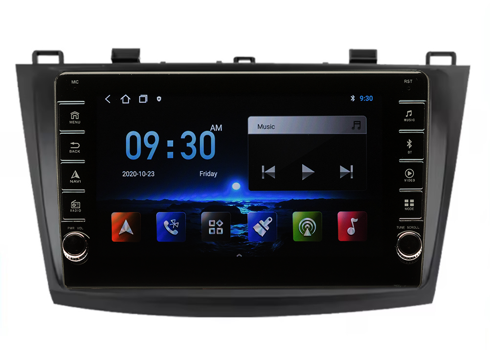 Navigatie AUTONAV Android GPS Dedicata Mazda 3 2008-2013, Model PRO Memorie 64GB Stocare, 2GB DDR3 RAM, Display 8″ Full-Touch, WiFi, 2 x USB, Bluetooth, Quad-Core 4 * 1.3GHz, 4 * 50W Audio