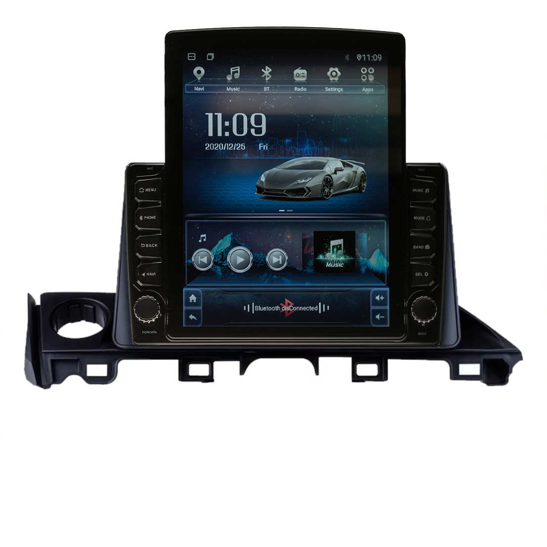 Navigatie AUTONAV ECO Android GPS Dedicata Mazda 6 2015-2019, Model XPERT Memorie 16GB Stocare, 1GB DDR3 RAM, Display Vertical Stil Tesla 10″ Full-Touch, WiFi, 2 x USB, Bluetooth, Quad-Core 4 * 1.3GHz, 4 * 50W Audio