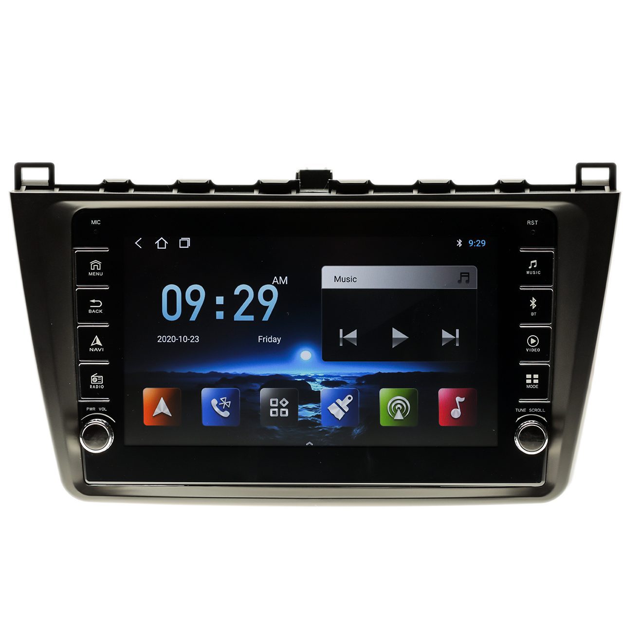 Navigatie AUTONAV Android GPS Dedicata Mazda 6 GH1/GH2 2007-2012, Model PRO Memorie 64GB Stocare, 2GB DDR3 RAM, Butoane Laterale Si Regulator Volum, Display 8″ Full-Touch, WiFi, 2 x USB, Bluetooth, Quad-Core 4 * 1.3GHz, 4 * 50W Audio