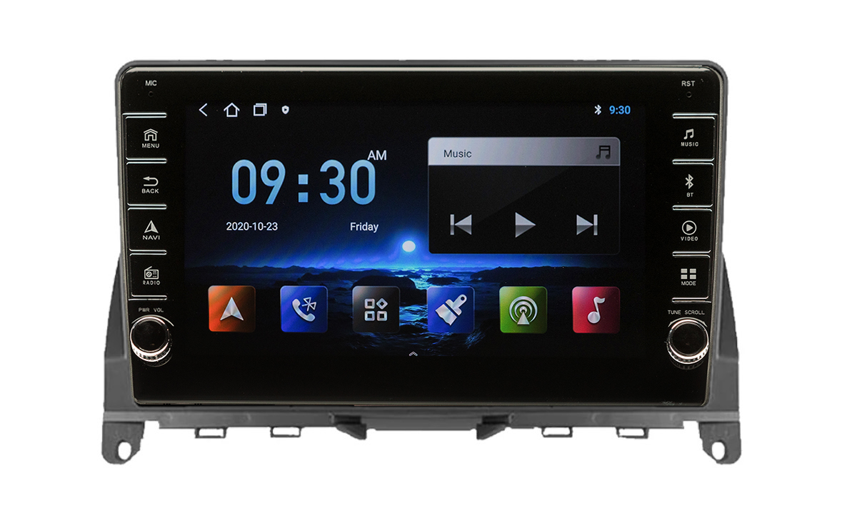 Navigatie AUTONAV Android GPS Dedicata Mercedes C-Class W204 2006-2014, Model PRO Memorie 256GB Stocare, 12GB DDR3 RAM, Display 8″ Full-Touch, WiFi, 2 x USB, Bluetooth, 4G, Octa-Core 8 * 2.0GHz, 4 * 50W Audio