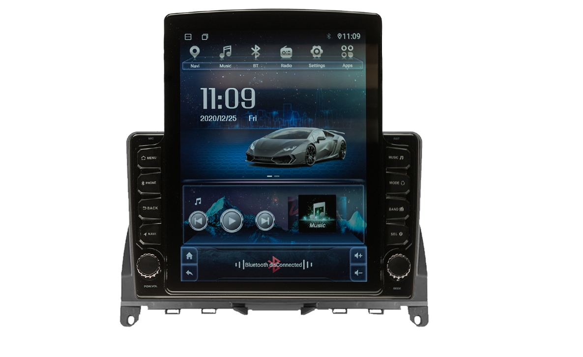 Navigatie AUTONAV Android GPS Dedicata Mercedes C-Class W204 2006-2014, Model XPERT Memorie 256GB, 12GB DDR3 RAM, Display Vertical Stil Tesla 10″ Full-Touch, WiFi, 2 x USB, Bluetooth, 4G, Octa-Core 8 * 2.0GHz, 4 * 50W Audio