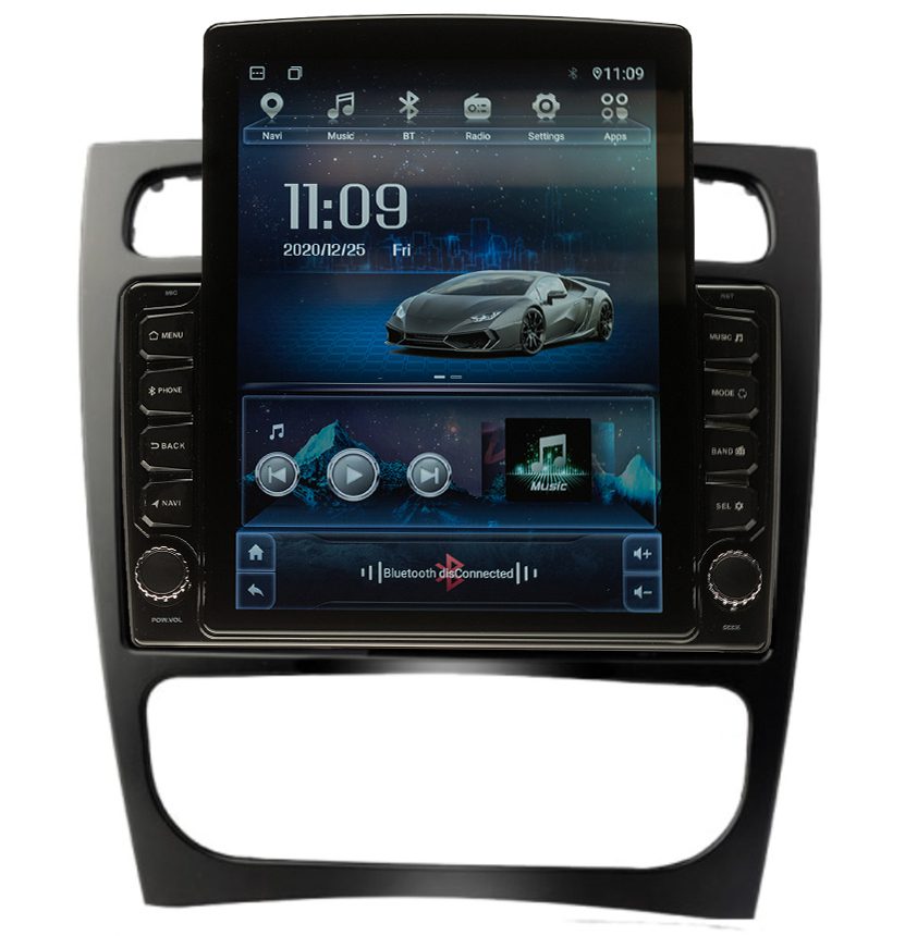 Navigatie AUTONAV Android GPS Dedicata Mercedes Clasa C CLK W203 2000-2005, Model XPERT Memorie 256GB, 12GB DDR3 RAM, Display Vertical Stil Tesla 10″ Full-Touch, WiFi, 2 x USB, Bluetooth, 4G, Octa-Core 8 * 2.0GHz, 4 * 50W Audio