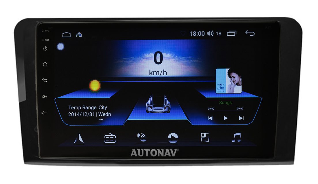 Navigatie AUTONAV Android GPS Dedicata Mercedes Clasa ML GL 2005-2012, Model Classic, Memorie 256GB Stocare, 12GB DDR3 RAM, Display 9″ Full-Touch, WiFi, 2 x USB, Bluetooth, 4G, Octa-Core 8 * 2.0GHz, 4 * 50W Audio