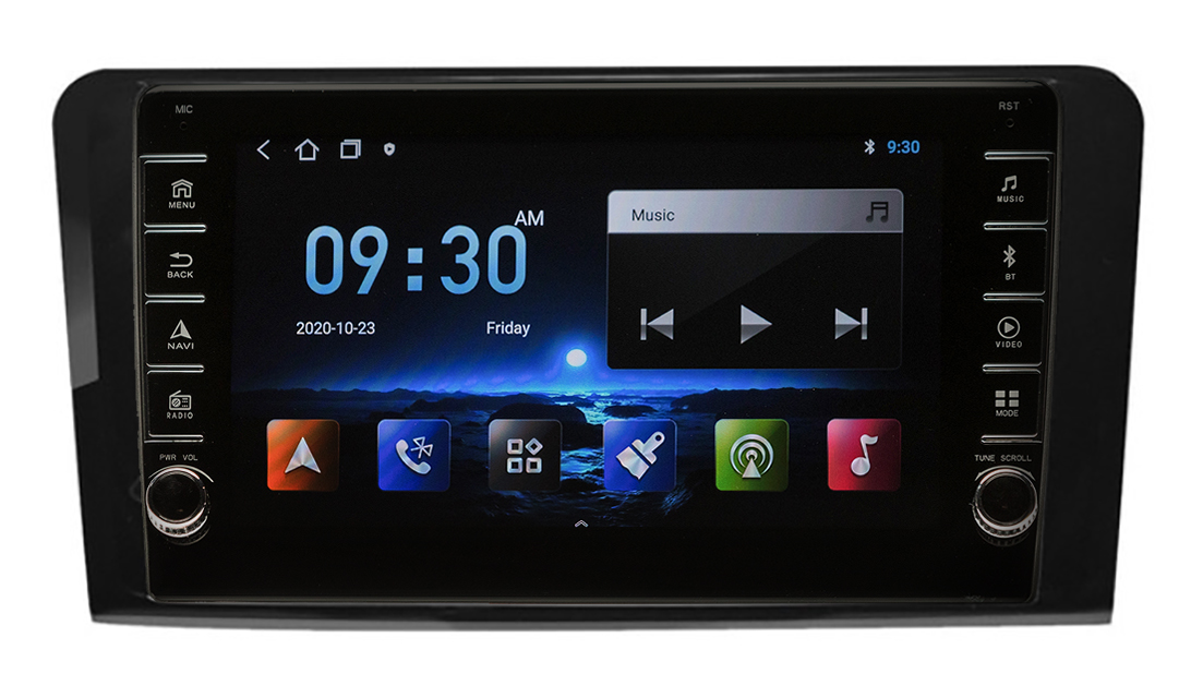 Navigatie AUTONAV Android GPS Dedicata Mercedes Clasa ML GL 2005-2012, Model PRO Memorie 256GB Stocare, 12GB DDR3 RAM, Display 8″ Full-Touch, WiFi, 2 x USB, Bluetooth, 4G, Octa-Core 8 * 2.0GHz, 4 * 50W Audio