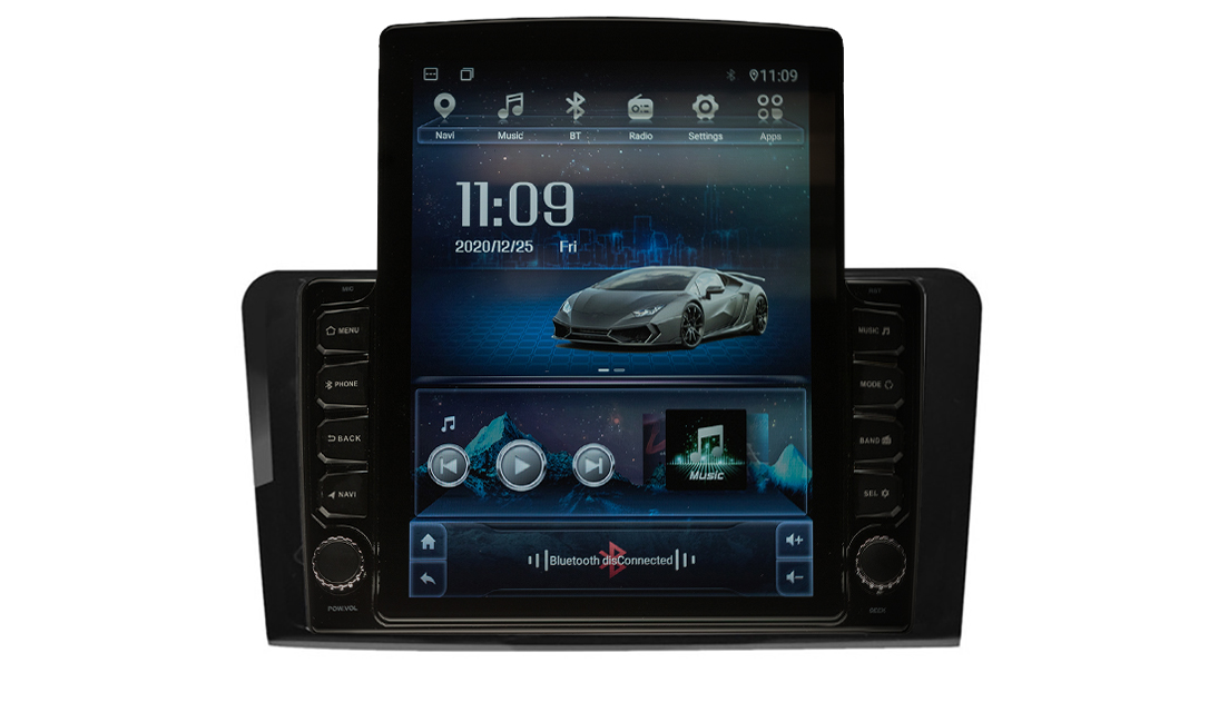 Navigatie AUTONAV Android GPS Dedicata Mercedes Clasa ML GL 2005-2012, Model XPERT Memorie 256GB, 12GB DDR3 RAM, Display Vertical Stil Tesla 10″ Full-Touch, WiFi, 2 x USB, Bluetooth, 4G, Octa-Core 8 * 2.0GHz, 4 * 50W Audio