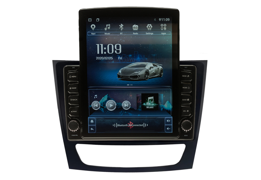 Navigatie AUTONAV Android GPS Dedicata Mercedes Clasa E CLS W211 2002-2010, Model XPERT Memorie 256GB, 12GB DDR3 RAM, Display Vertical Stil Tesla 10″ Full-Touch, WiFi, 2 x USB, Bluetooth, 4G, Octa-Core 8 * 2.0GHz, 4 * 50W Audio