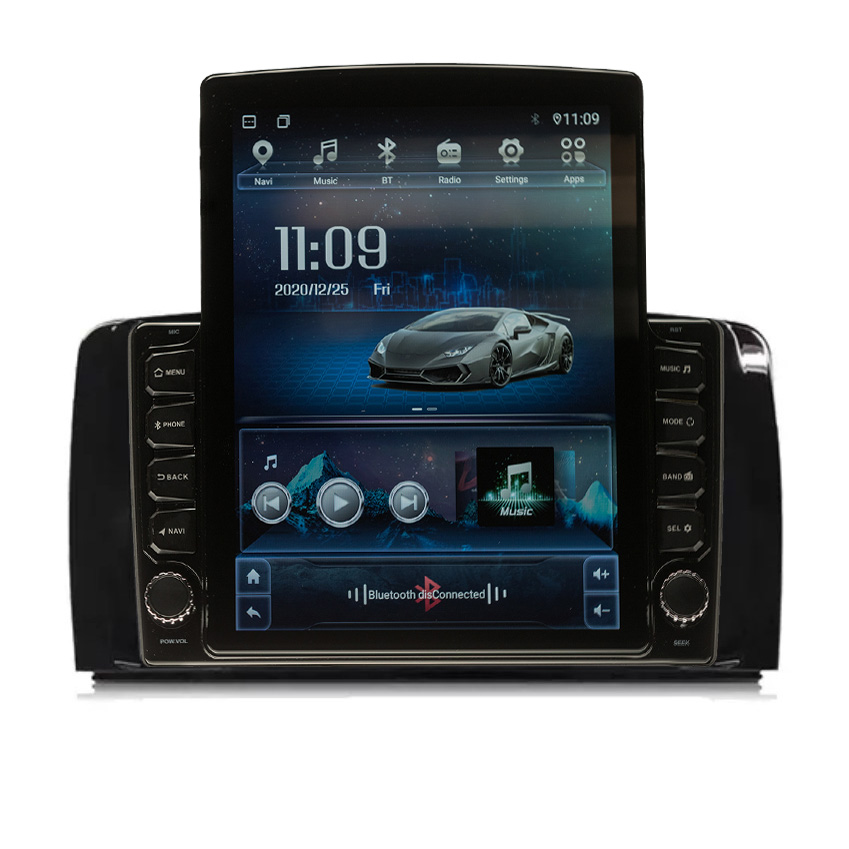 Navigatie AUTONAV ECO Android GPS Dedicata Mercedes Benz R Class W251 2006-2017, Model XPERT Memorie 16GB Stocare, 1GB DDR3 RAM, Display Vertical Stil Tesla 10″ Full-Touch, WiFi, 2 x USB, Bluetooth, Quad-Core 4 * 1.3GHz, 4 * 50W Audio
