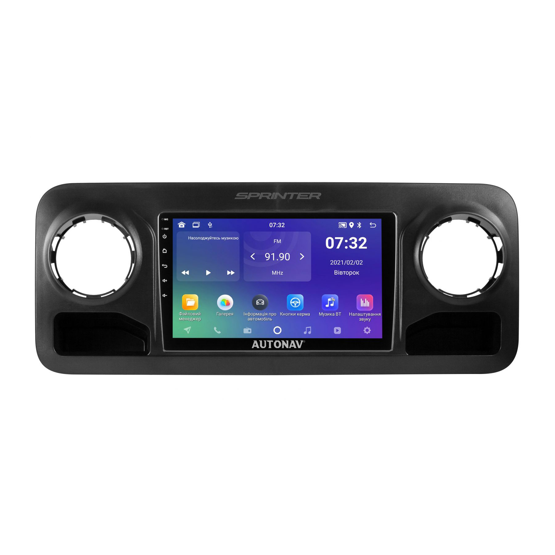 Navigatie AUTONAV Android GPS Dedicata Mercedes Benz Sprinter Dupa 2018, Model Classic, Memorie 64GB Stocare, 2GB DDR3 RAM, Display 9″ Full-Touch, WiFi, 2 x USB, Bluetooth, Quad-Core 4 * 1.3GHz, 4 * 50W Audio