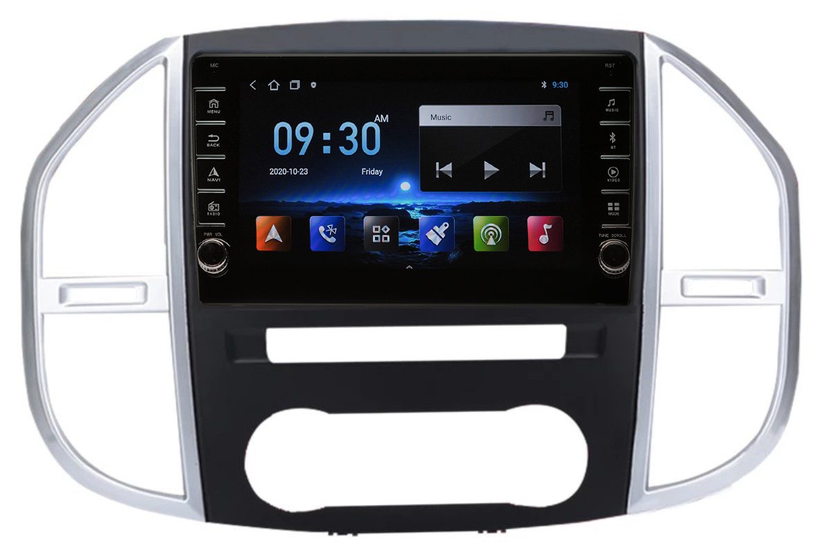 Navigatie AUTONAV Android GPS Dedicata Mercedes Vito 3 W447 Dupa 2014, Model PRO Memorie 256GB Stocare, 12GB DDR3 RAM, Display 9″ Full-Touch, WiFi, 2 x USB, Bluetooth, 4G, Octa-Core 8 * 2.0GHz, 4 * 50W Audio