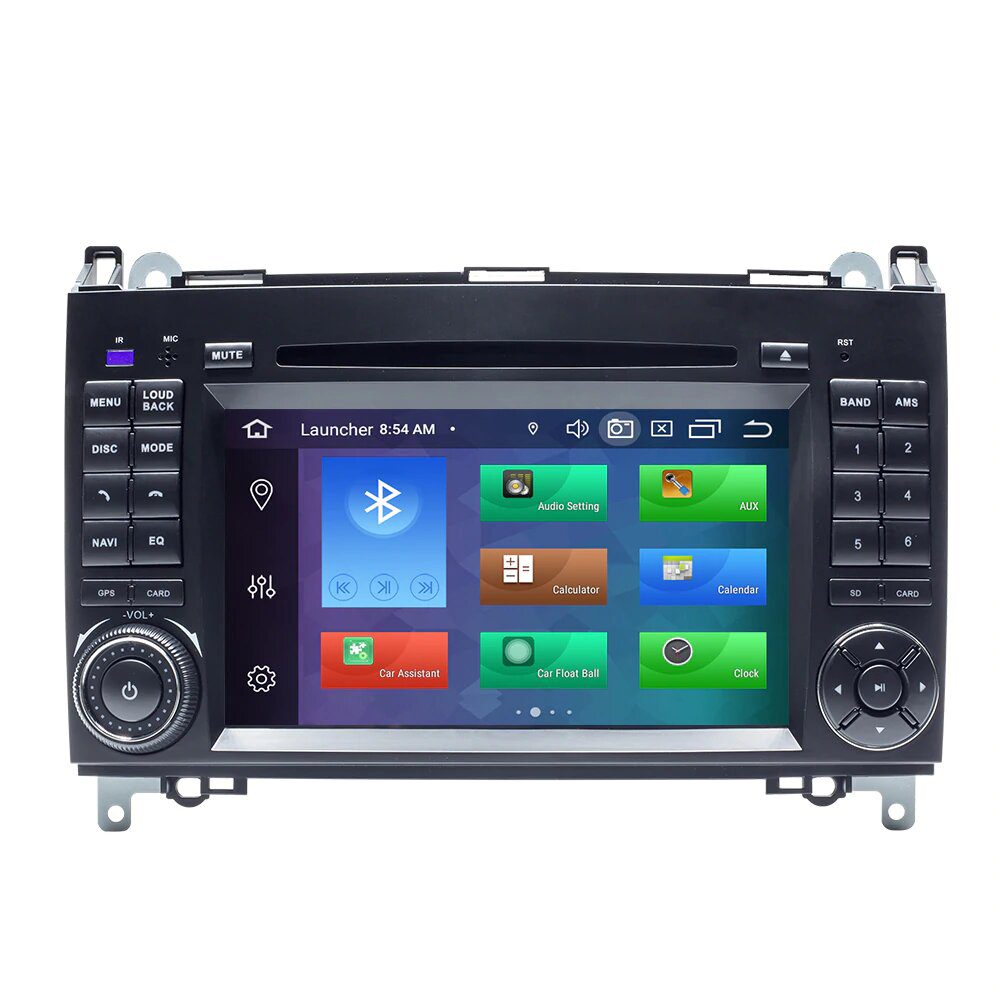 Navigatie AUTONAV Android GPS cu DVD-Player Dedicata Mercedes Clasa A W169, Clasa B W245, Sprinter 906, Vito W639 & W447 si VW Crafter (2006-2017), 64GB Stocare, 4GB DDR3 RAM, Display 7″, WiFi, 2 x USB, Bluetooth, Octa-Core 8 * 1.8GHz, 4 * 50W Audio