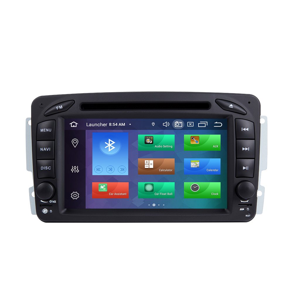 Navigatie AUTONAV Android GPS Dedicata Mercedes Clasa C W203 CLK W209 2000-2005 cu DVD-Player, 64GB Stocare, 2GB DDR3 RAM, Display 7″, WiFi, 2 x USB, Bluetooth, Quad-Core 4 x 1.8GHz, 4 x 50W Audio