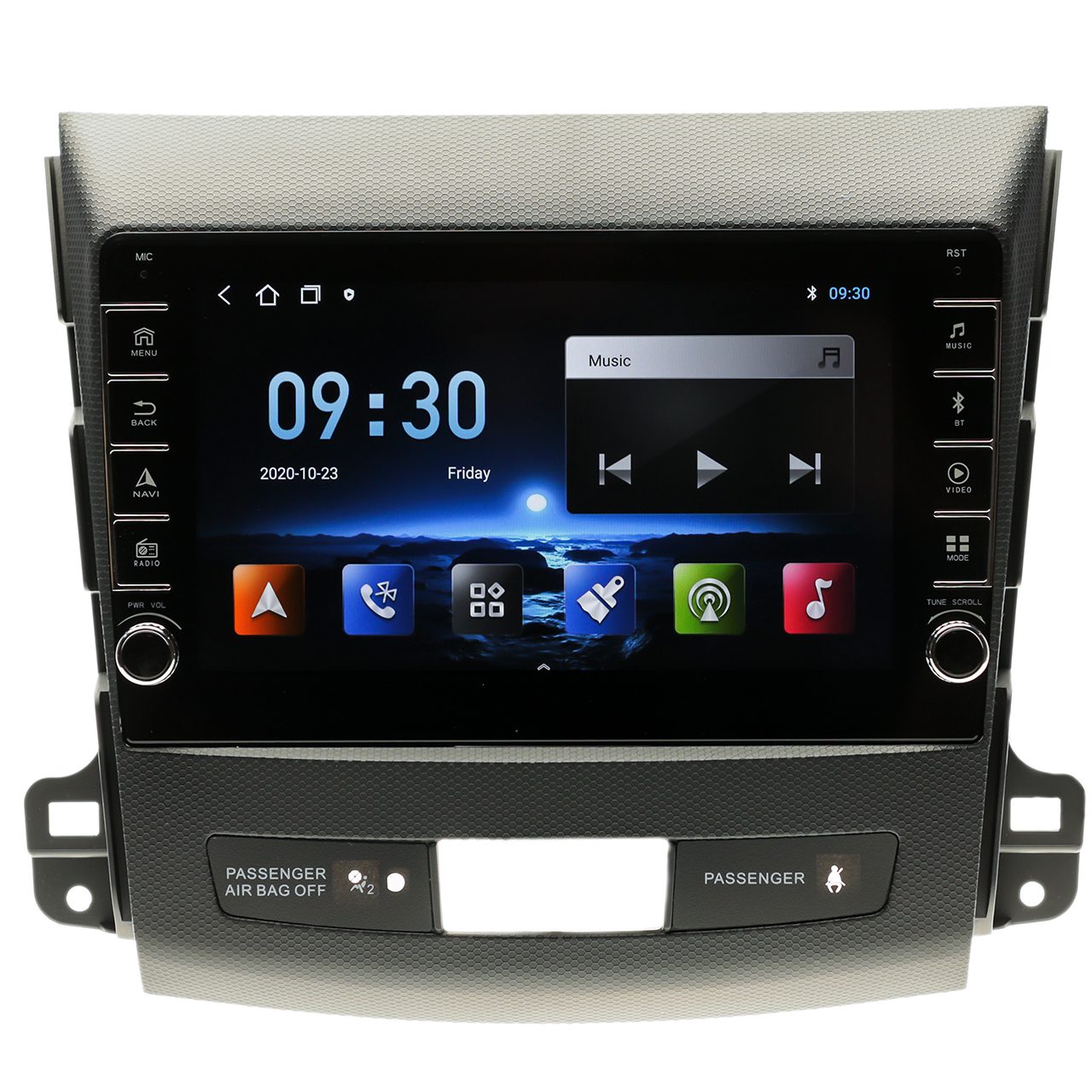 Navigatie AUTONAV Android GPS Dedicata Mitsubishi Outlander 2006-2011 si Citroen C-Crosser 2007-2012, Model PRO Memorie 256GB Stocare, 12GB DDR3 RAM, Butoane Laterale Si Regulator Volum, Display 8″ Full-Touch, WiFi, 2 x USB, Bluetooth, 4G, Octa-Core 8 * 2.0GHz, 4 * 50W Audio