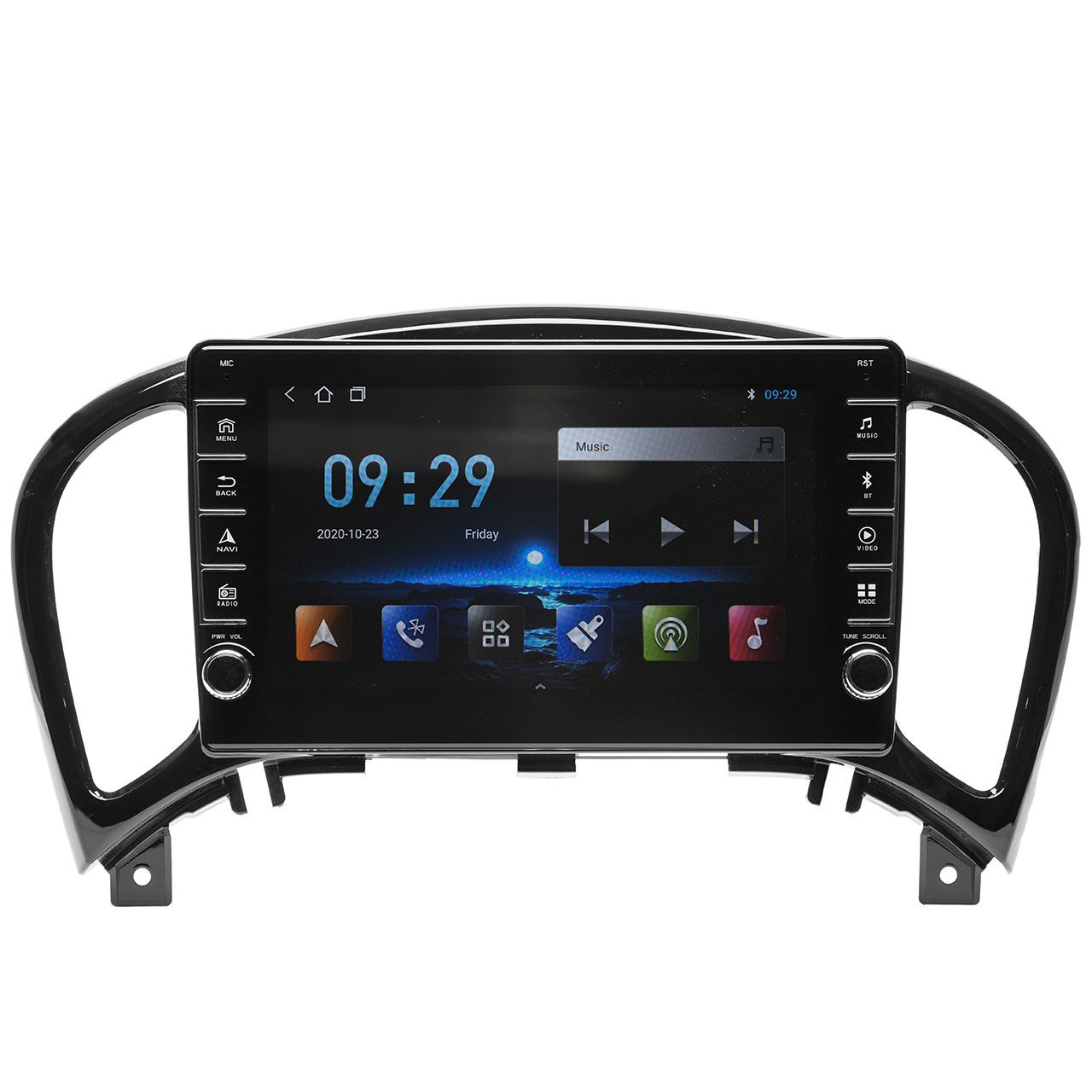 Navigatie AUTONAV Android GPS Dedicata Nissan Juke 2010-2019, Model PRO Memorie 128GB Stocare, 6GB DDR3 RAM, Butoane Laterale Si Regulator Volum, Display 8″ Full-Touch, WiFi, 2 x USB, Bluetooth, 4G, Octa-Core 8 * 2.0GHz, 4 * 50W Audio