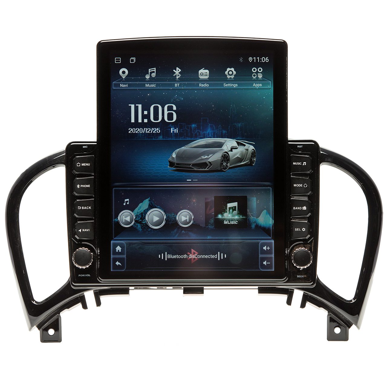 Navigatie AUTONAV Android GPS Dedicata Nissan Juke 2010-2019, Model XPERT Memorie 64GB Stocare, 2GB DDR3 RAM, Display Vertical Stil Tesla 10″ Full-Touch, WiFi, 2 x USB, Bluetooth, Quad-Core 4 * 1.3GHz, 4 * 50W Audio