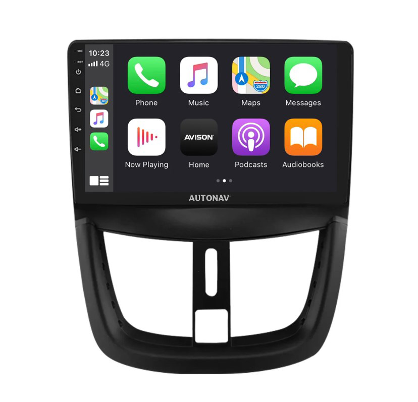 Navigatie AUTONAV Android GPS Dedicata Peugeot 207 2006-2015, Model Classic, Memorie 128GB Stocare, 6GB DDR3 RAM, Display 9″ Full-Touch, WiFi, 2 x USB, Bluetooth, 4G, Octa-Core 8 * 2.0GHz, 4 * 50W Audio