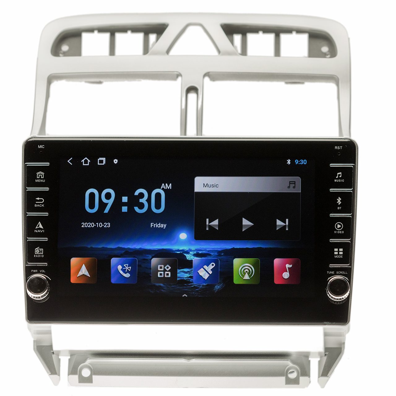 Navigatie AUTONAV Android GPS Dedicata Peugeot 307 2001-2008, Model PRO Memorie 64GB Stocare, 2GB DDR3 RAM, Butoane Laterale Si Regulator Volum, Display 8″ Full-Touch, WiFi, 2 x USB, Bluetooth, Quad-Core 4 * 1.3GHz, 4 * 50W Audio