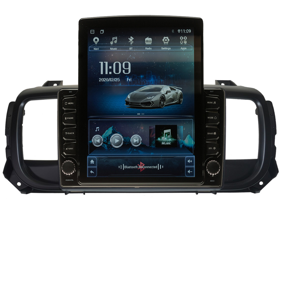 Navigatie AUTONAV ECO Android GPS Dedicata Peugeot Expert Citroen Jumpy Dupa 2014+, Model XPERT Memorie 16GB Stocare, 1GB DDR3 RAM, Display Vertical Stil Tesla 10″ Full-Touch, WiFi, 2 x USB, Bluetooth, Quad-Core 4 * 1.3GHz, 4 * 50W Audio