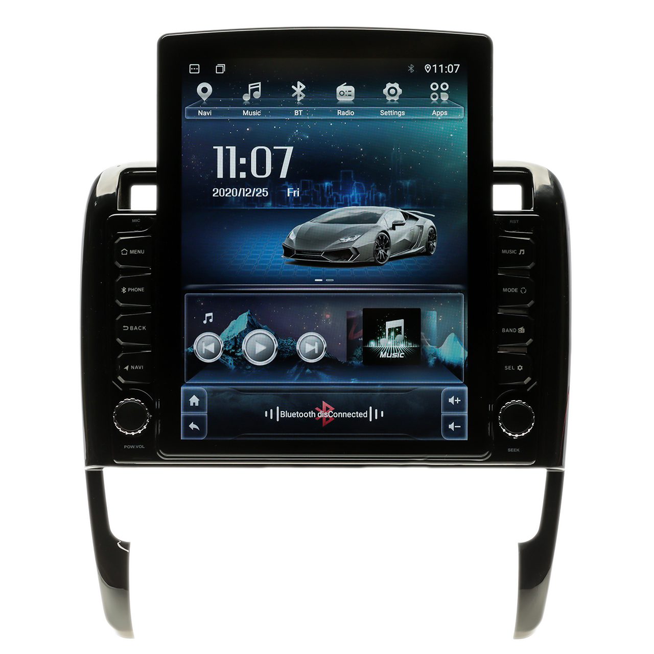 Navigatie AUTONAV Android GPS Dedicata Porsche Cayenne 2003-2010, Model XPERT Memorie 64GB Stocare, 2GB DDR3 RAM, Display Vertical Stil Tesla 10″ Full-Touch, WiFi, 2 x USB, Bluetooth, Quad-Core 4 * 1.3GHz, 4 * 50W Audio