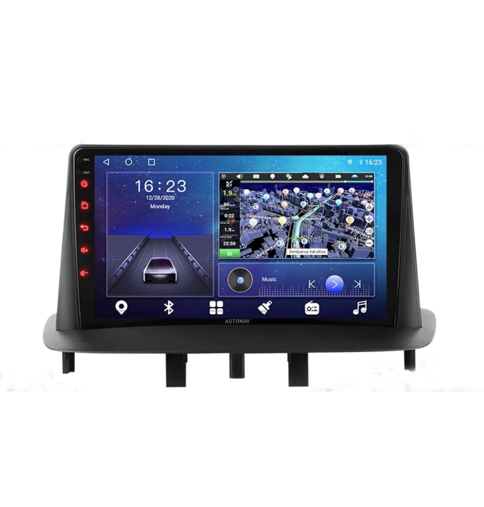 Navigatie AUTONAV Android GPS Dedicata Renault Megane 3, Model Classic, Memorie 256GB Stocare, 12GB DDR3 RAM, Display 9″ Full-Touch, WiFi, 2 x USB, Bluetooth, 4G, Octa-Core 8 * 2.0GHz, 4 * 50W Audio