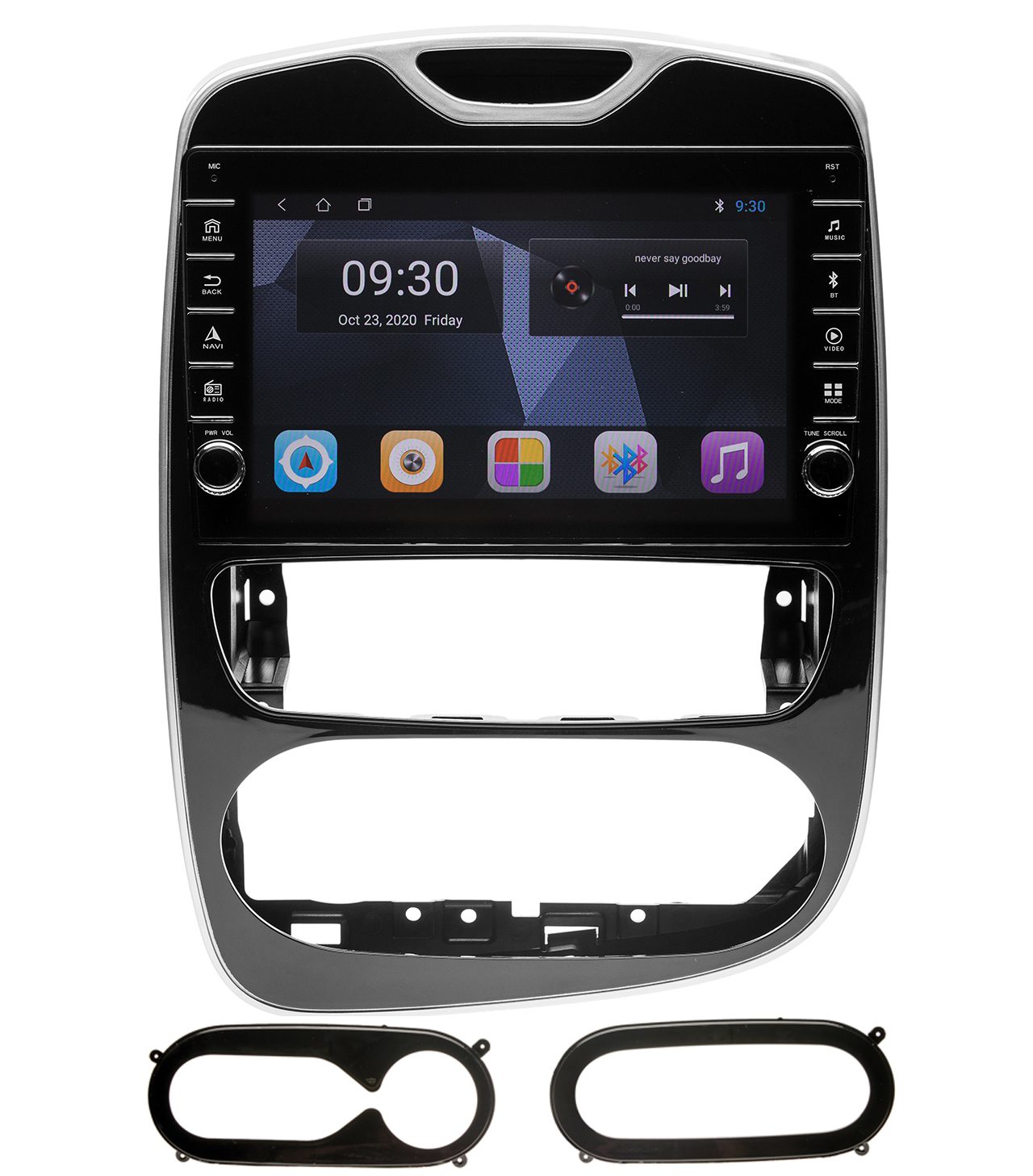 Navigatie AUTONAV Android GPS Dedicata Renault Clio 4 2012-2019, Model PRO Memorie 128GB Stocare, 6GB DDR3 RAM, Butoane Laterale Si Regulator Volum, Display 9″ Full-Touch, WiFi, 2 x USB, Bluetooth, 4G, Octa-Core 8 * 2.0GHz, 4 * 50W Audio
