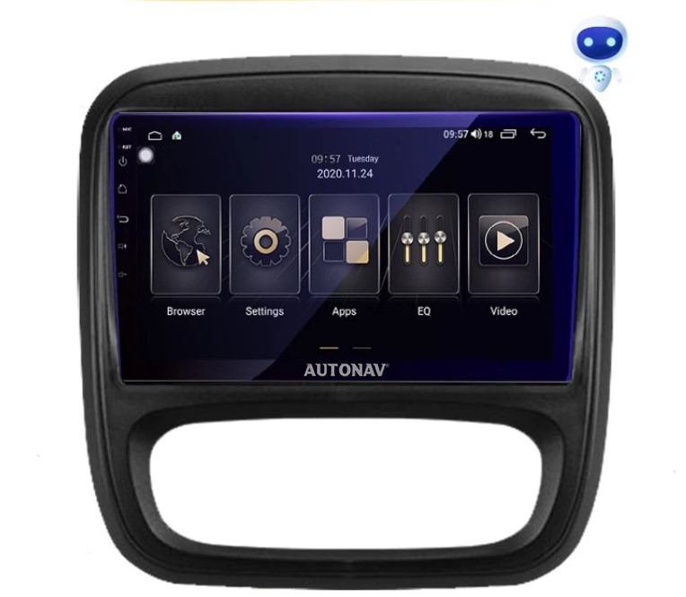 Navigatie AUTONAV Android GPS Dedicata Renault Traffic 3 Opel Vivaro B 2014-2021, Model Classic, Memorie 128GB Stocare, 6GB DDR3 RAM, Display 9″ Full-Touch, WiFi, 2 x USB, Bluetooth, 4G, Octa-Core 8 * 2.0GHz, 4 * 50W Audio