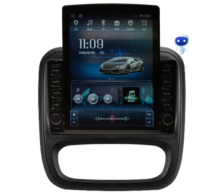 Navigatie AUTONAV ECO Android GPS Dedicata Renault Traffic 3 Opel Vivaro B 2014-2021, Model XPERT Memorie 16GB, 1GB DDR3 RAM, Display Vertical Stil Tesla 10″ Full-Touch, WiFi, 2 x USB, Bluetooth, Quad-Core 4 * 1.3GHz, 4 * 50W Audio