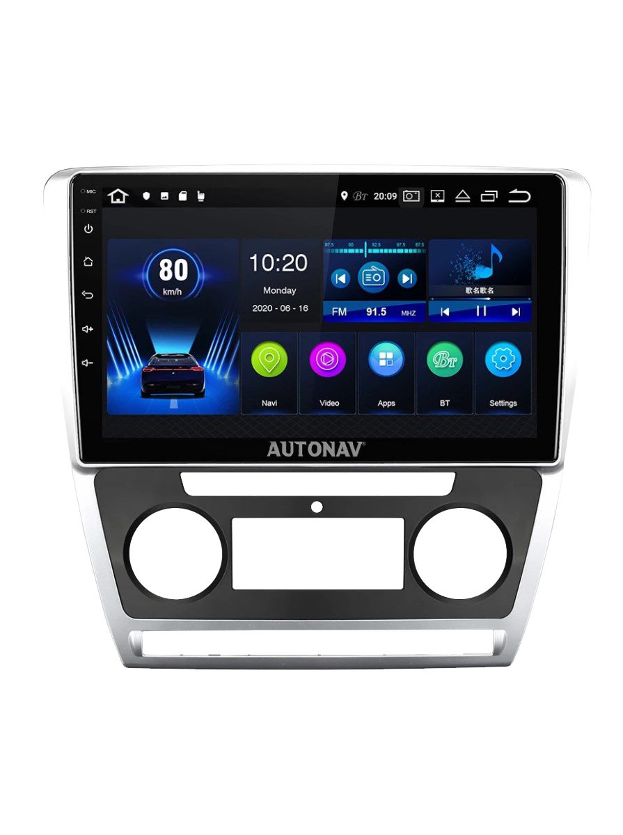 Navigatie AUTONAV Android GPS Dedicata Skoda Octavia 2 Pre-Facelift 2004-2009, Model Classic, Memorie 256GB Stocare, 12GB DDR3 RAM, Display 10″ Full-Touch, WiFi, 2 x USB, Bluetooth, 4G, Octa-Core 8 * 2.0GHz, 4 * 50W Audio